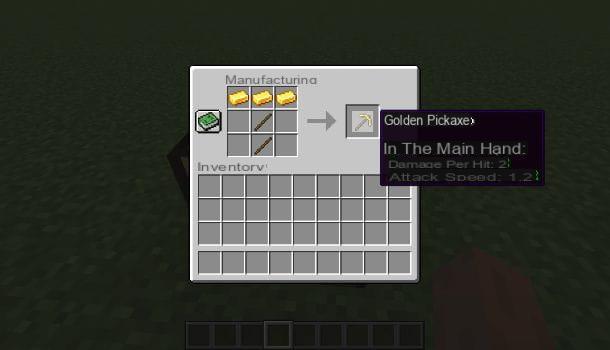 How to make the pickaxe in Minecraft