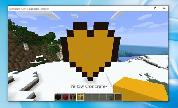 How to make a heart in Minecraft