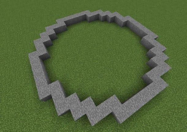 Comment faire un cercle dans Minecraft