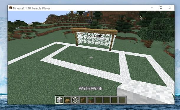Comment construire un terrain de football dans Minecraft