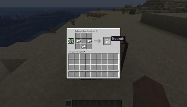 How to make a bucket in Minecraft