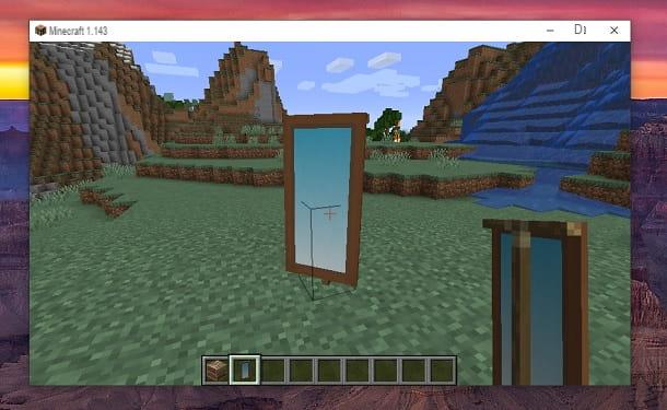 Comment faire un miroir dans Minecraft