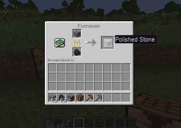 Como fazer pedra polida no Minecraft