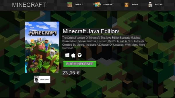 Comment acheter Minecraft pour PC