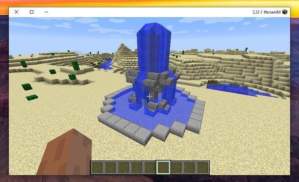 Comment faire une fontaine dans Minecraft