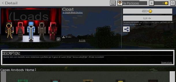How to put the cape on Minecraft PE