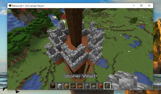 How to build a tower in Minecraft